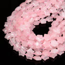 Natural Rose Quartz Five-Pointed Star Shape Beads Size 15mm 15.5'' Strand