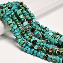 Multi Blue Turquoise Irregular Pebble Nugget Chips 10-13mm 13-16mm 15.5" Strand