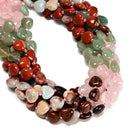 03 Gradient Multi-color Gemstone Smooth Heart Shape Beads Size 12mm 15.5'' Strd