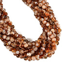 Natural Dark Citrine Smooth Round Beads Size 6.5-7mm 7.5mm 15" Strand
