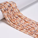 Natural Multi-color Fresh Water Pearl Rice Shape Beads 3.5-4x5-6mm 13.5'' Strand