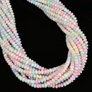 Multi-color Mother of Pearl MOP Shell Smooth Rondelle Beads 3x5mm 15.5" Strand