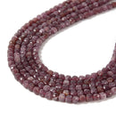 Natural Purple Mica Faceted Cube Beads Size 4mm 15.5'' Strand