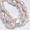 Natural White Fresh Water Pearl Irregular Chunk Beads 15-18x20-28mm 15.5" Strand