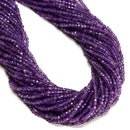 Natural Amethyst Faceted Cube Beads Size 3mm 15.5" Strand