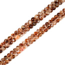 Natural Dark Citrine Smooth Round Beads Size 6.5-7mm 7.5mm 15" Strand