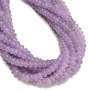 Taro Purple Color Dyed Jade Smooth Rondelle Beads Size 5x8mm 15" Strand