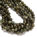 Natural Green Lepidolite Mica Smooth Round Beads Size 6mm 8mm 10mm 15.5'' Strand