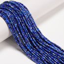 Natural Lapis Lazuli Faceted Rubik's Cube Beads Size 2mm 15.5'' Strand
