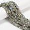 Natural Labradorite Faceted Square Beads Size 8mm 15.5'' Strand