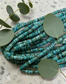 Grade AA Natural Blue Turquoise Heishi Disc Beads Size 2x5mm 16" Strand
