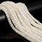 Natural White Rainbow Moonstone Faceted Rondelle Beads Size 6x8mm 15.5'' Strand