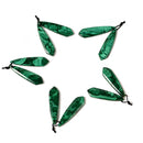 Natural Malachite Pendant Earrings Arrow Shape Size 11x44mm Sold Per Pair