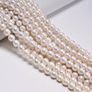 Natural White Fresh Water Pearl Off Round Beads Size 9-11mm 15.5'' Strand