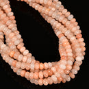 Natural Pink Aventurine Smooth Rondelle Beads Size 5x8mm 6x10mm 15.5" Strand