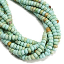 Cream Blue Green Turquoise Smooth Rondelle Beads Size 4x6mm 5x8mm 15'' Strand
