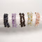 03-Mixed Gemstone Chips Bracelet Silver Plated Clasp Size 5-8mm 7''-8.5" Length