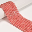 Cherry Quartz Heishi Disc Beads Size 1.5x4mm 1.5x6mm 15" Strand