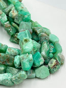 Natural Chrysoprase Nugget Chunk Beads Size Approx 15x20mm 15.5" Strand