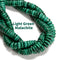 Natural Light & Dark Green Malachite Smooth Rondelle Beads 4-5x11-12mm 15.5''Std