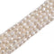 White Fresh Water Pearl Side Drill Nugget Beads 4mm 6mm 8mm 10mm 14" Strand