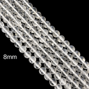Natural Cloudy Clear Quartz Smooth Round Beads Size 6mm 8mm 15.5" Strand