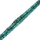 Natural Graduated Turquoise Smooth Rondelle Beads Size 6-13mm 9-18mm 15.5"Strand