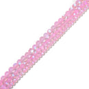 Pink Mystic Mermaid Glass Matte Round Beads Size 6mm 8mm 10mm 15.5" Strand