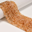 Natural Citrine Faceted Cube Beads Size 4mm 15.5'' Strand