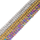 Gold Silver Rainbow Plated Hematite Five-pointed Star Beads Size 4mm 15.5'' Strd