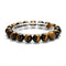 Yellow Tiger's Eye Bracelet Smooth Round Size 8mm 10mm 7.5" Length