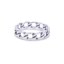 925 Sterling Silver Vintage Marcasite Cuban Chain Ring for Women Price for 1PC