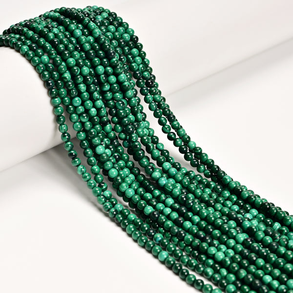 Natural Malachite Smooth Round Beads Size 2mm 3mm 15.5" Strand
