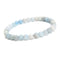 Multi Blue Aquamarine Smooth Round Beaded Bracelet 6mm 7.5'' Length 3 PCS/Set