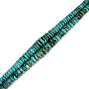 Natural Graduated Turquoise Smooth Rondelle Beads Size 7-15mm 7-17mm 15.5"Strand