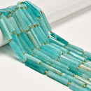 Amazonite Faceted Rectangle Irregular Tube Beads Size 6-7x18-30mm 15.5" Strand