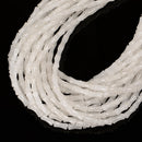 Natural White Jade Bamboo Tube Beads Size 5x12mm 15.5'' Strand