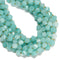 Green Amazonite Color Dyed Jade Faceted Spiral Twist Beads 10mm 15.5'' Strand