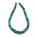 Natural Graduated Turquoise Smooth Rondelle Beads Size 6-13mm 9-18mm 15.5"Strand