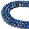 Royal Blue Sea Sediment Jasper Smooth Round Beads Size 6mm 10mm 15.5'' Strand