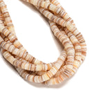 Natural Color Mother of Pearl MOP Shell Heishi Disc Beads Size 1.5x8mm 15.5" Std
