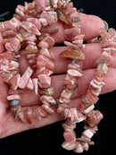 Natural Argentina Rhodochrosite Nugget Chips Beads Size 7-8mm 36'' Strand