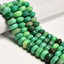 Natural Chrysoprase Faceted Rondelle Beads Size 11x18mm 15.5" Strand