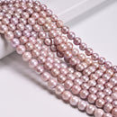Graduated Purple Fresh Water Pearl Smooth Round Beads 8.5-11mm 11-14mm 15.5" Str
