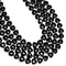 Natural Black Obsidian Smooth Heart Shape Beads Size 12mm 15.5" Strand