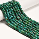 Natural Turquoise Smooth Rondelle Beads Size 3-5mm x 9-10mm 16" Strand
