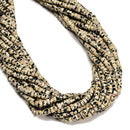 Natural Dalmatian Jasper Faceted Rondelle Wheel Beads Size 2x4mm 15'' Strand