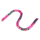 06 Gradient Multi-color Gemstone Faceted Cube Beads Size 6-7mm 15" Strand