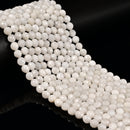 Natural White Rainbow Moonstone Faceted Round Beads 5mm 6mm 8mm 10mm 15.5" Strand