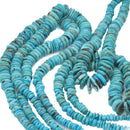 Natural Turquoise Graduated Irregular Rondelle Disc Beads 4-12mm 6-16mm 16''Strd